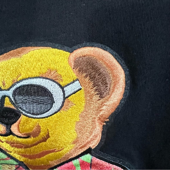 Eternity BC/AD 3D Tropical Bear Tee Shirt Black Men's Large - Picture 4 of 6